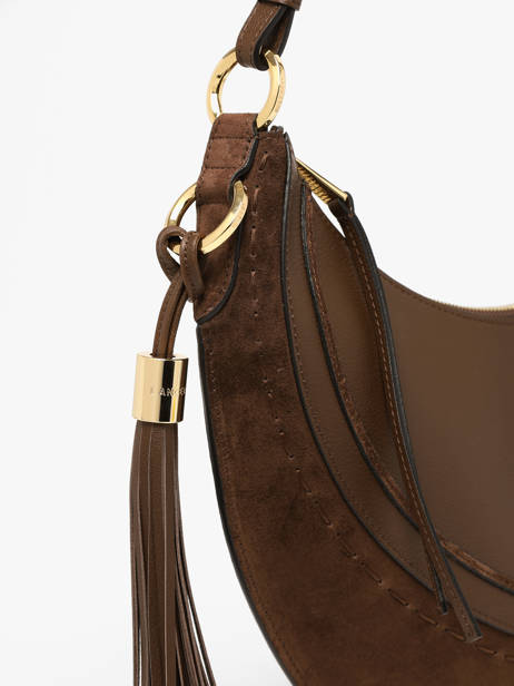 Sac Hobo M Zippé Hobohème Cuir Lancel Marron hoboheme A14219 vue secondaire 2