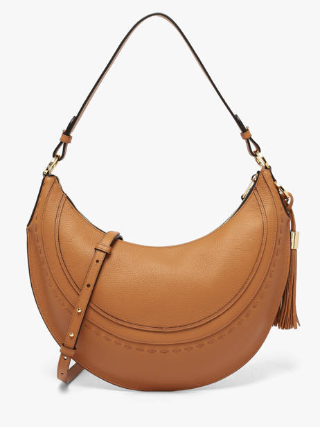 Sac Hobo M Zippé Hobohème Cuir Lancel Marron hoboheme A14217 vue secondaire 4