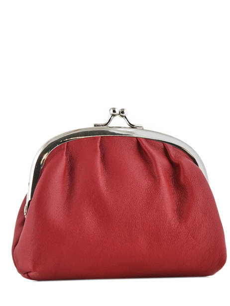 Porte-monnaie Cuir Hexagona Rouge coconut E77214 vue secondaire 2