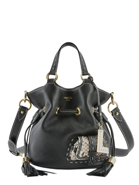 Sac Seau S Premier Flirt Python Cuir Lancel Noir premier flirt A10528