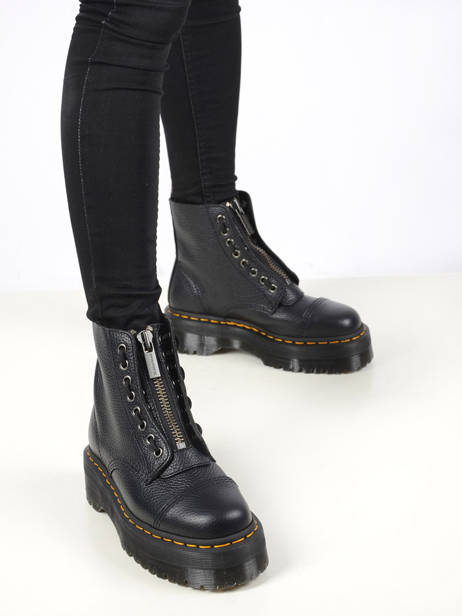 Bottines Sinclair En Cuir Dr martens Noir unisex 22564001 vue secondaire 2