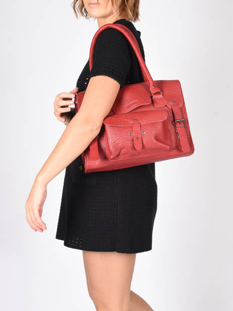 Sac Lerive Gauche M  Cuir Paul marius Rouge vintage M vue secondaire 1