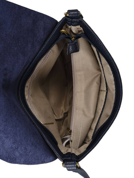 Sac Bandoulière Grained Flora & co Bleu grained F8045 vue secondaire 3