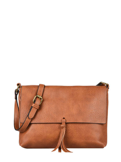 Sac Bandoulière Grained Flora & co Marron grained F8045