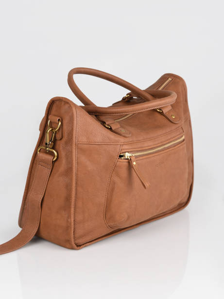 Sac Tegan Cuir Nat et nin Marron vintage TEGAN vue secondaire 2