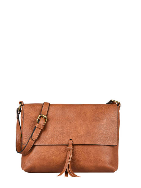 Sac Bandouliere Vintage Flora & co Marron grained F8044