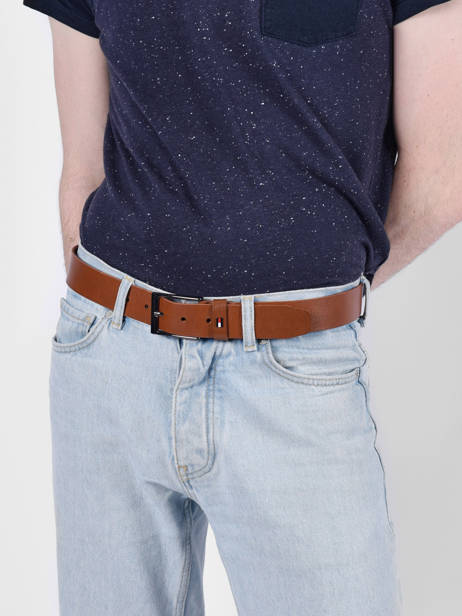 Ceinture Homme Cuir Tommy hilfiger Marron belt AM0847Z vue secondaire 1