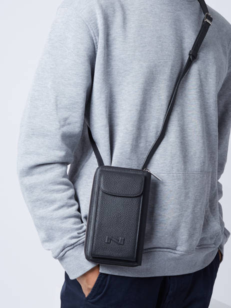 Etui Téléphone Pocket Cuir Nathan baume Noir n city 3 vue secondaire 1