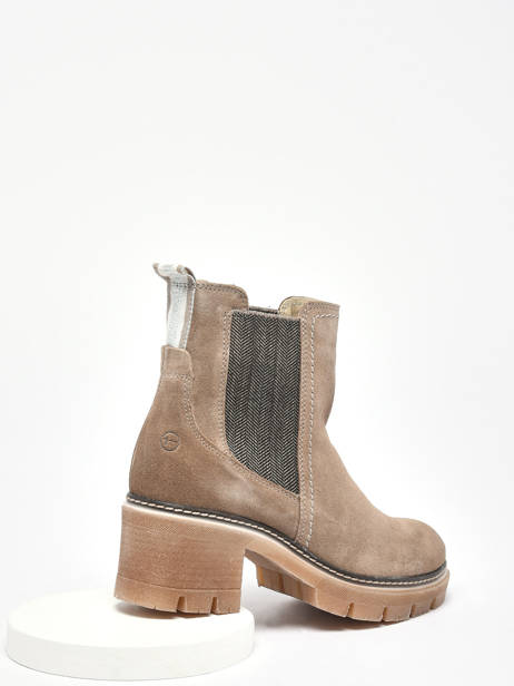 Chelsea Boots à Talon En Cuir Tamaris Beige women 29 vue secondaire 1