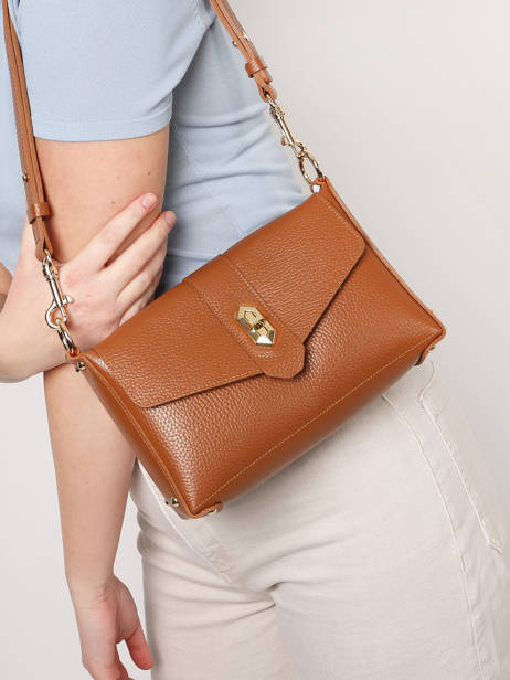 Sac Bandoulière Foulonne Double Cuir Lancaster Marron foulonne double 53 vue secondaire 1