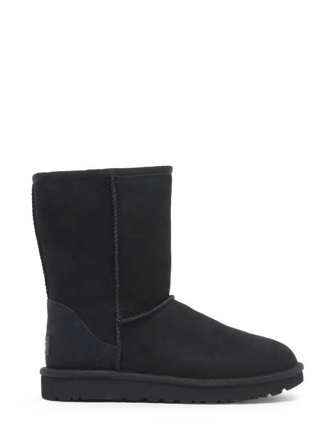 Boots Classic Short Ii En Cuir Ugg Noir women 1016222