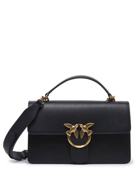 Sac Porté épaule Love Bag Icon Cuir Pinko Noir love bag icon A0F1