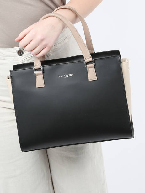 Sac Trapèze Smooth Cuir Lancaster Noir smooth 4 vue secondaire 1