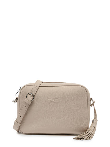 Sac Bandoulière Camera Bag Cuir Nathan baume Beige nathan 2