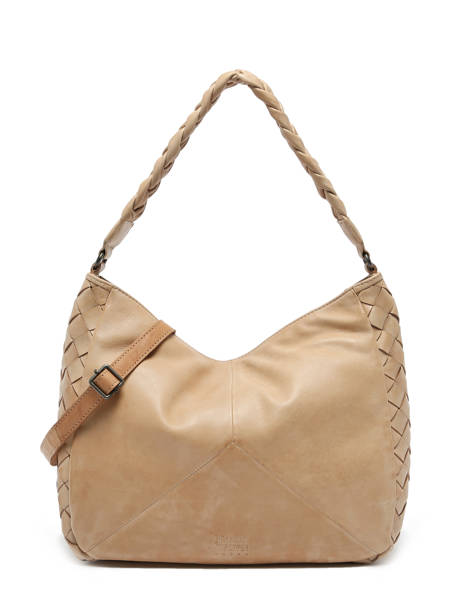 Sac Porté épaule Obbo Cuir Basilic pepper Beige obbo BOBB01