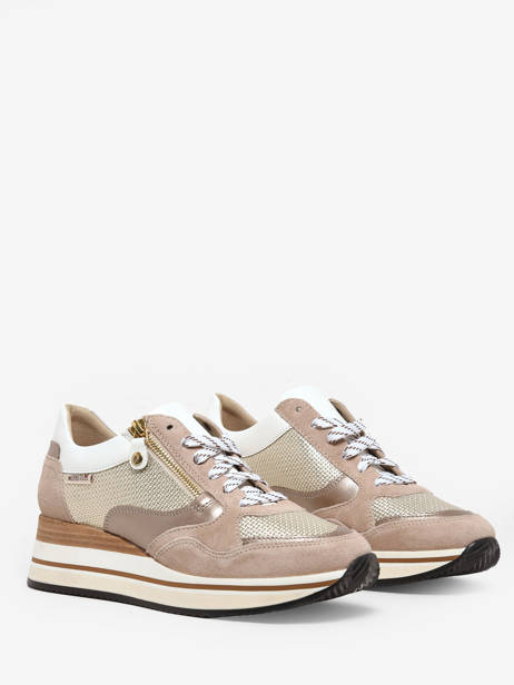 Sneakers Olimpia En Cuir Mephisto Beige women P5139142 vue secondaire 3