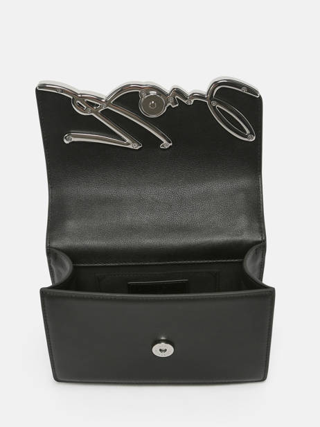 Sac Bandoulière K Signature Cuir Karl lagerfeld Noir k signature 235W3062 vue secondaire 3