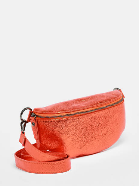 Sac Banane Nine Cuir Milano Orange nine NI19091N vue secondaire 2