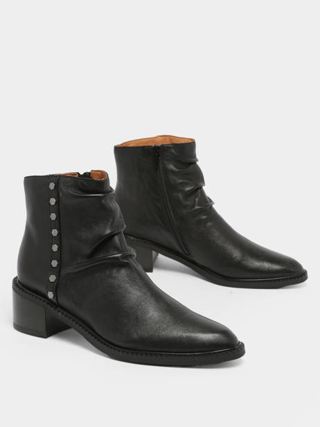 Bottines à Talon Edra En Cuir Mam'zelle Noir women CSIUX40 vue secondaire 4